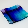 7.5" woven plate in blues and purples