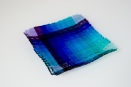 7.5" woven plate in blues and purples